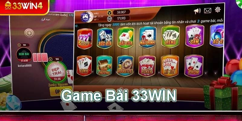 Game Bài 33win4 - Nơi Thử Thách Trí Tuệ Và Chinh Phục May Mắn